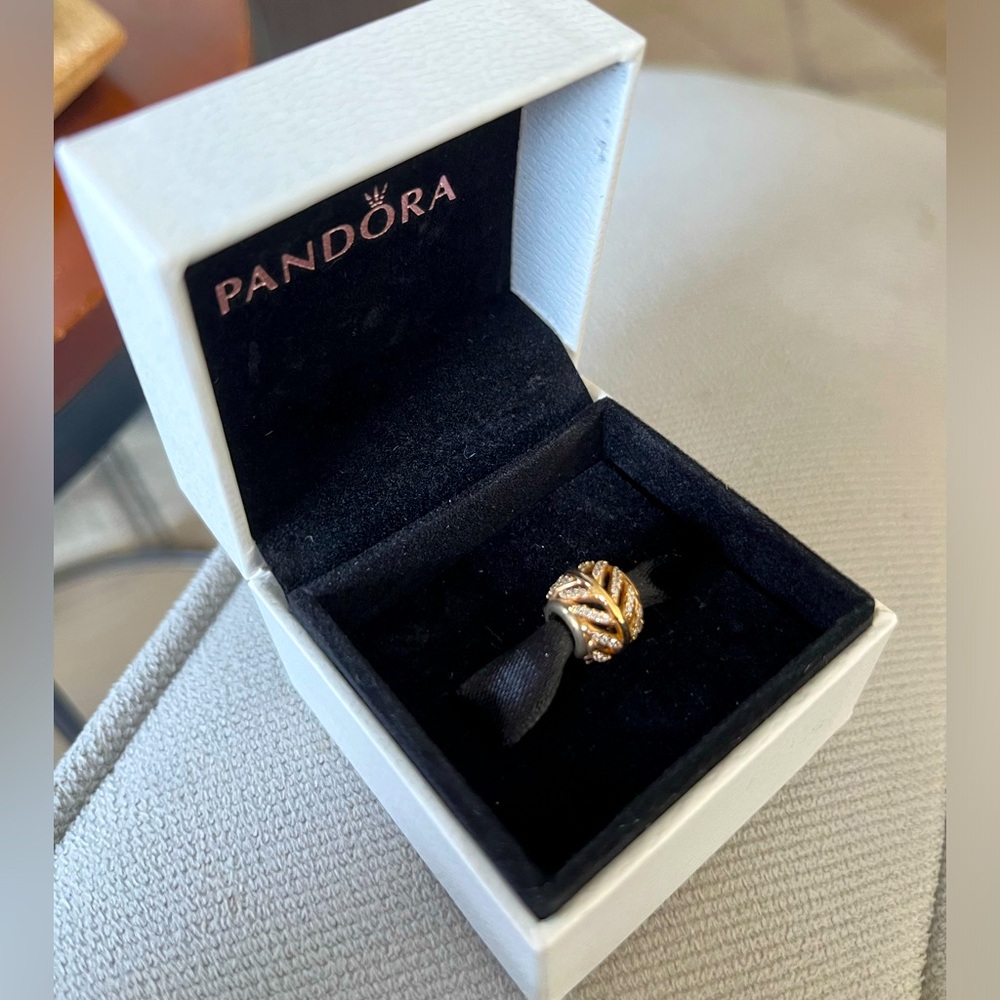 Retired 14k Gold Pandora Charm Light as a Feather